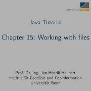 Java Tutorial Chapter 15 Working With Files