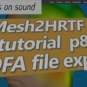 Mesh2HRTF T08 SOFA File Export Tutorial