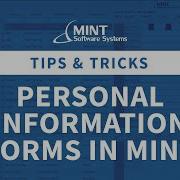 Personal Information Forms In MINT