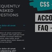 HTML CSS Accordion Faq Menu