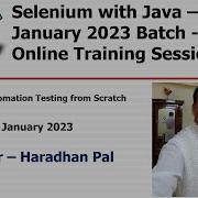 Selenium WebDriver With Java Online Automation Testing Training January 2023 Batch Session 2