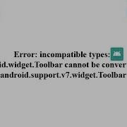 Fix Widget Toolbar Error In Android Studio