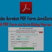 PDF Form JavaScript To Fill PDF Form Via Acro Dialog Pop Up Box