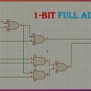 1 Bit Full Adder Digital Logic Circuit Explained Proteus Simulation