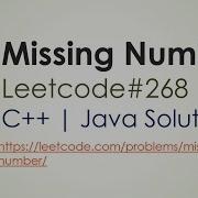 Missing Number Leetcode 268 Leetcode Solution