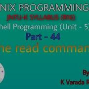 UNIX Programming Part 44 Shell Programming The Read Command