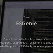 ESGenie Microsoft Azure Virtual Hackathon Top 10 Finalist