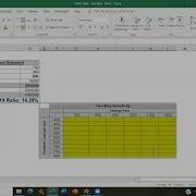 DATA TABLE Two Way What If Analysis Excel For Beginners MBA Self Learning