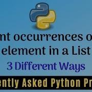Frequently Asked Python Program 15 Count Occurrences Of An Element In A List