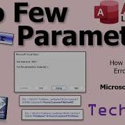 How To Fix Run Time Error 3061 Too Few Parameters In Microsoft Access VBA