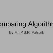 Comparing Algorithms