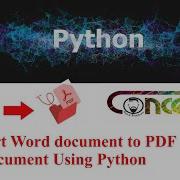 Convert Word Document To Pdf Document Using Python