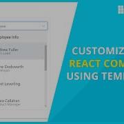 Customize The React ComboBox Using Templates