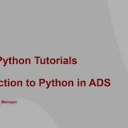 Introduction To Python In ADS