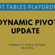 Pivot Table Playground 3 Automatically Update Pivot Table When Source Data Changes
