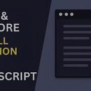How To Save Restore Scroll Position In JavaScript LocalStorage Tutorial