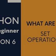 Python Tutorial For Beginners 6 Sets Set Operations