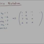 Rewriting A Linear System Using Matrix Notation