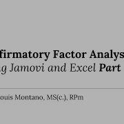 Confirmatory Factor Analysis Part 1