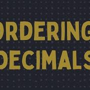 Place Value Ordering Decimals