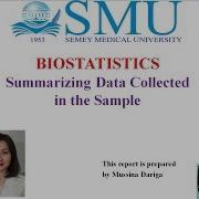 SUMMARIZING DATA COLECTED IN THE SAMPLE