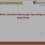 Swaping Two Strings In C C Language