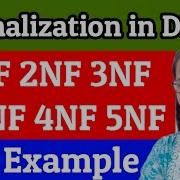 Types Of Normalization In DBMS In Hindi 1NF 2NF 3NF BCNF 4NF 5NF In DBMS With Example