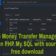 Online Money Transfer Management System In PHP My SQL With Source Code Free Download