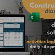 Construction Daily Works Progress Log Diary And Logbook In Excel
