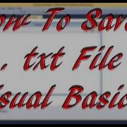 How To Save The Text File From Textbox In Visual Basic Visual Studio