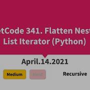 LeetCode 341 Flatten Nested List Iterator Python