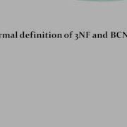 Normalization Part3 3NF BCNF