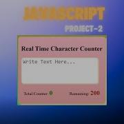 Live Character Counter Using Javascript Javascript Html Css Programming Webdevelopment