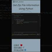 Get Zip File Information Using Python