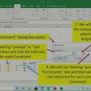 Linear Programming Solution Using Excel Solver