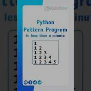 Python Pattern Program Number Pattern Shorts Python Patternshorts Patternprograms