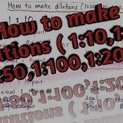 How To Make Dilutions In Lab 1 10 1 20 1 50 1 100 1 200 Easy Way To Learn And Remember