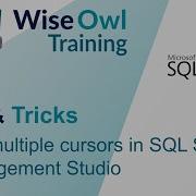 Use Multiple Cursors In SQL Server Management Studio