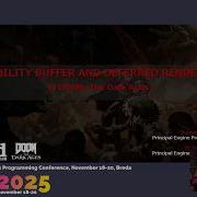 Visibility Buffer And Deferred Rendering In DOOM The Dark Ages