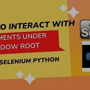 Interacting With Web Elements Under ShadowRoot Using Python Selenium Selenium Python DOM Shadow