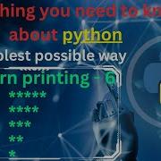 Pattern Printing 6 Reverse Right Half Pyramid Pattern Printing In Python Python Full Course