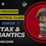 Syntax And Semantics ERROR PYTHON ह द म Diifference Defination Programming Code