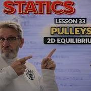 Statics Lesson 33 How To Solve 2D Equilibrium With Pulleys