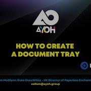 How To Create A New DocuWare Document Tray In DocuWare