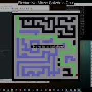Recursive Maze Solver In C