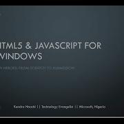 Building Windows 8 Apps Using HTML5 JavaScript Part 1
