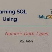 SQL Using MySQL Numeric Data Types