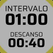 1 Minute Interval Timer 40 Seconds Break No Music