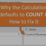 Pivot Tables How To Change The Default From Count To Sum