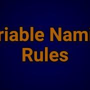 Variable Naming Rules In Python